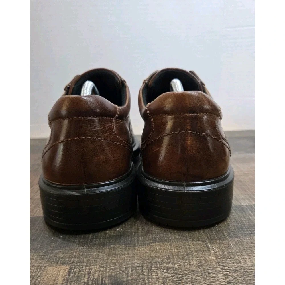 ECCO Mens Helsinki Bicycle Toe Tie Cocoa Brown Leather Oxfords Eur 43 US 9--10.5